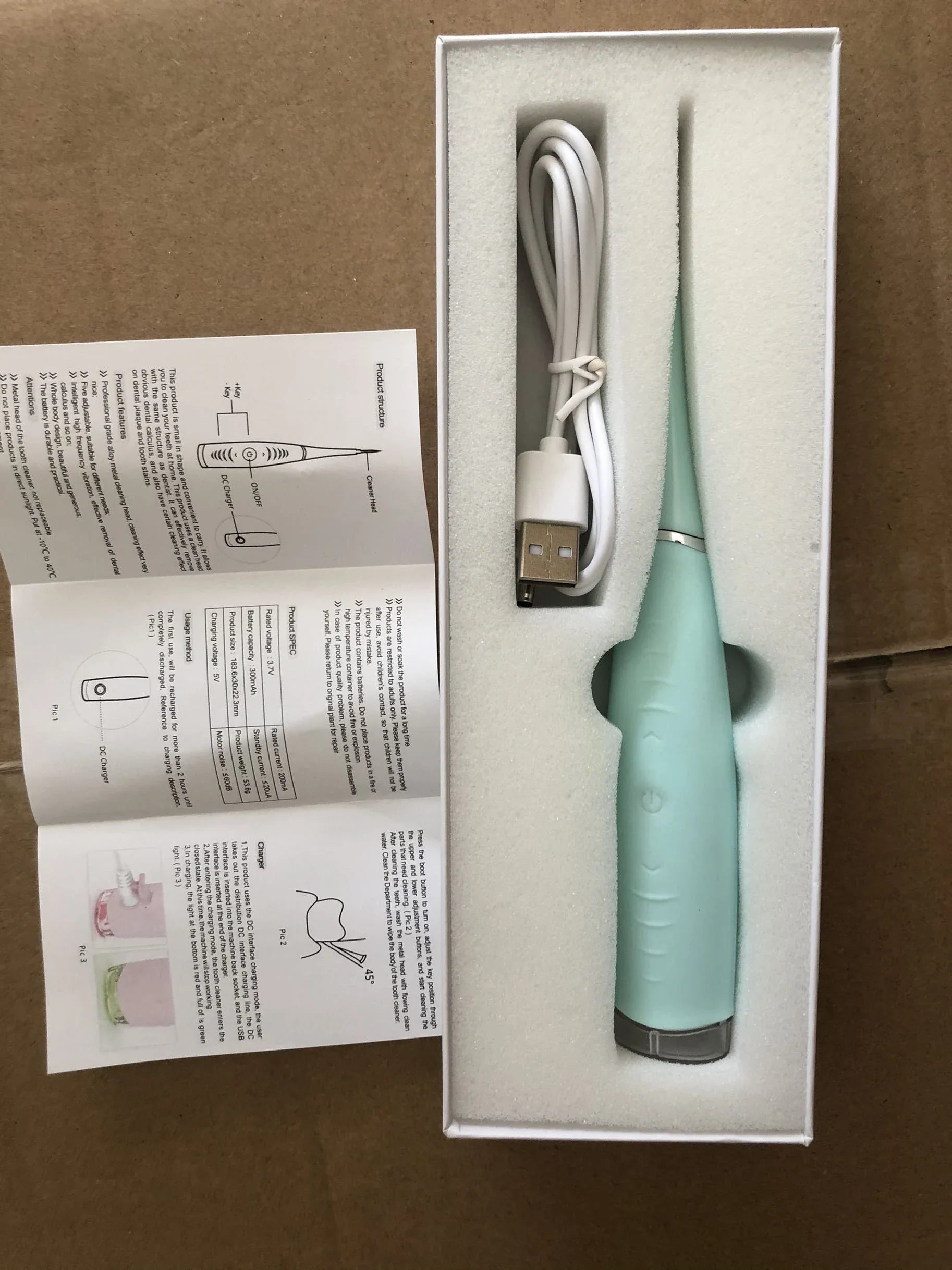 Powerful electric toothbrush with high-frequency vibration and physical calculus removal for deep dental cleaning