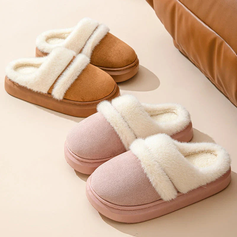 Cozy cotton slippers for women in various colors, featuring a plush interior and non-slip soles for comfortable, stylish home wear