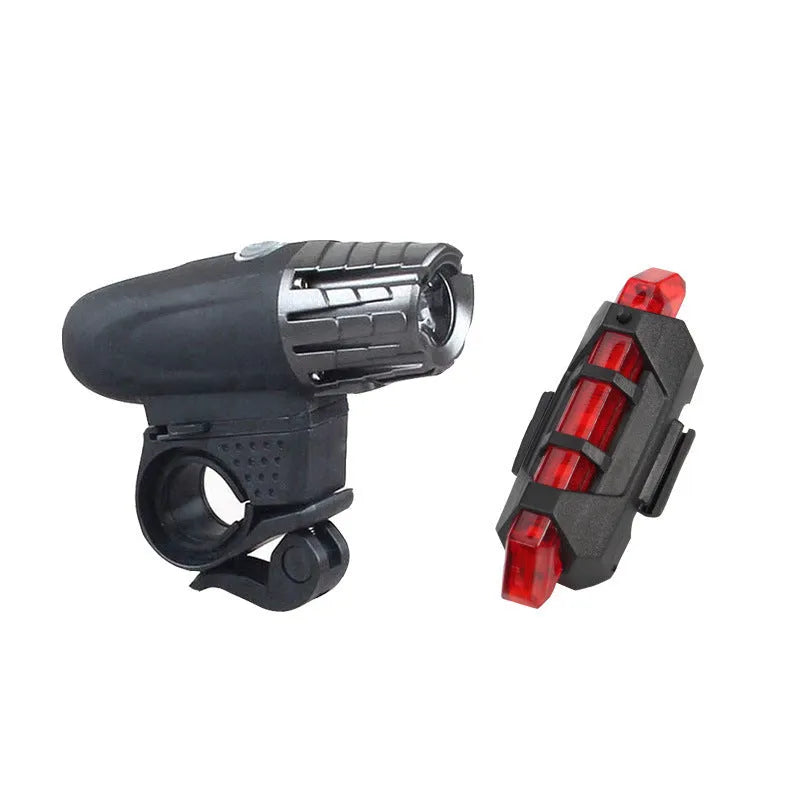 USB rechargeable bike headlight taillight set with 1200mAh polymer battery