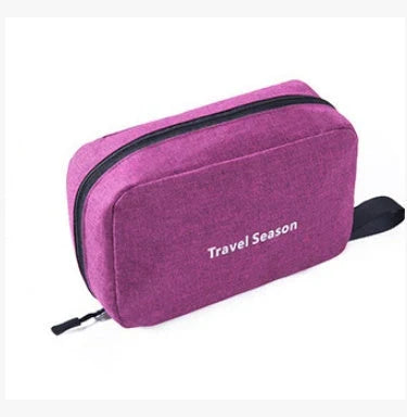 Versatile Travel Organizer: Multifunctional makeup bag with hanging hook, multiple pockets, and foldable design for compact storage