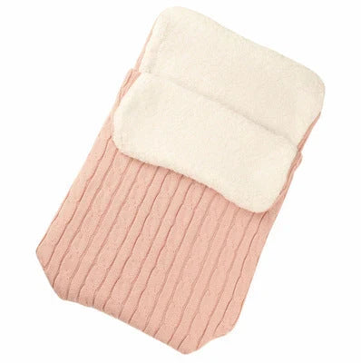 Cozy and warm baby stroller sleeping bag with plush lamb cashmere lining and cotton wool fill for superior winter comfort and protection