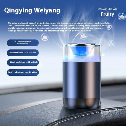 Stylish Car Aromatherapy Diffuser with Soothing Mist, Powered by Long-Lasting Battery, Intelligent Mode for Refreshing Fragrance Experiences in RVs, Trucks, and Sedans