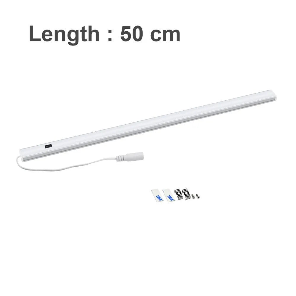 Aluminium profile LED strip bar light for cabinet or bookcase in 30cm 40cm or 50cm lengths.