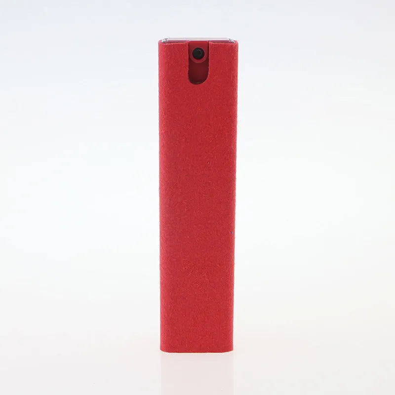 2 in 1 screen cleaner kit with microfiber cloth in pink and gray for phone and computer screens