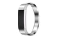 Stainless steel Fitbit Alta replacement strap with deployment buckle in black, gold, rose gold, and silver.