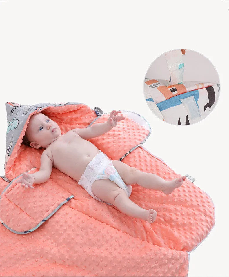 Newborn baby blanket warm fleece stroller cover quilt 80x46cm in four colour options