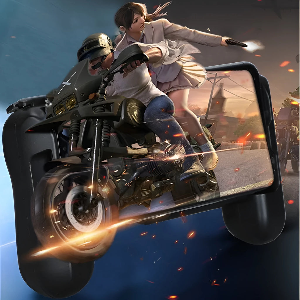 Black Cooling Bluetooth Controller P2 for iPhone mobile gaming with cooling fan