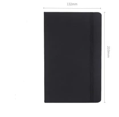 A5 tactile PU hardcover notebook with 96 sheets, available in multiple colours including black and champagne gold