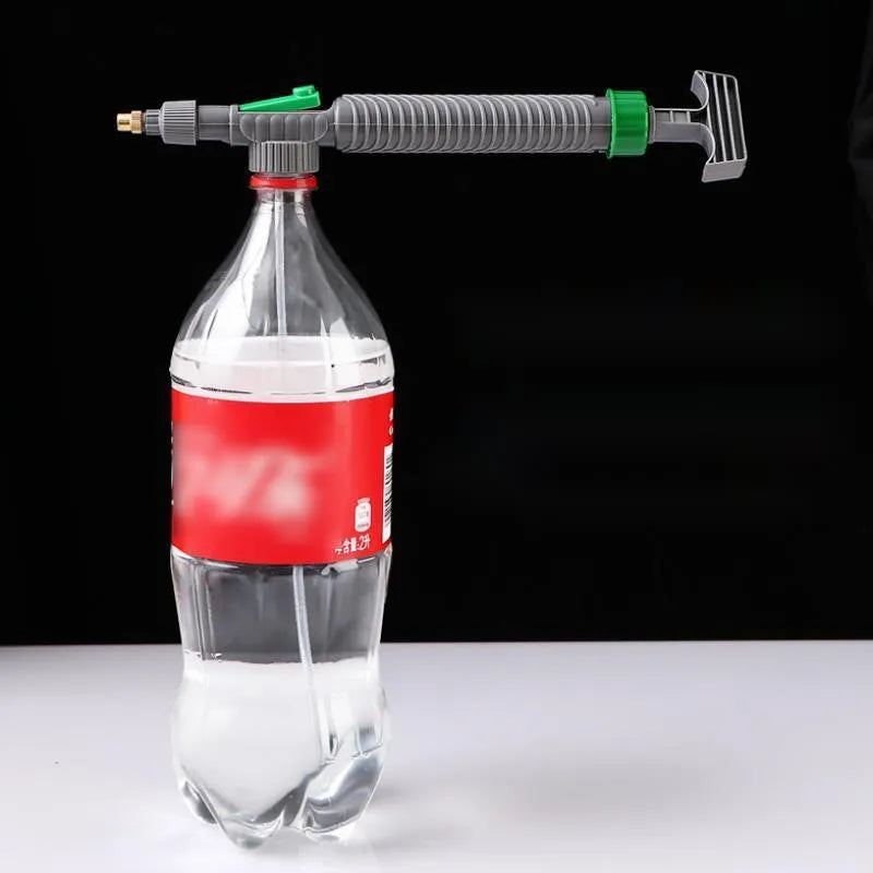 Plastic bottle watering sprayer nozzle with 30cm tube converts beverage bottles to garden watering cans