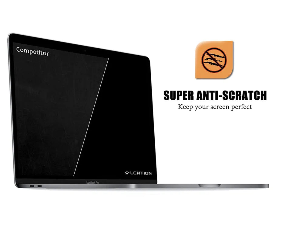 Lansheng matte anti-scratch screen protector for 13-inch MacBook Pro on a laptop.