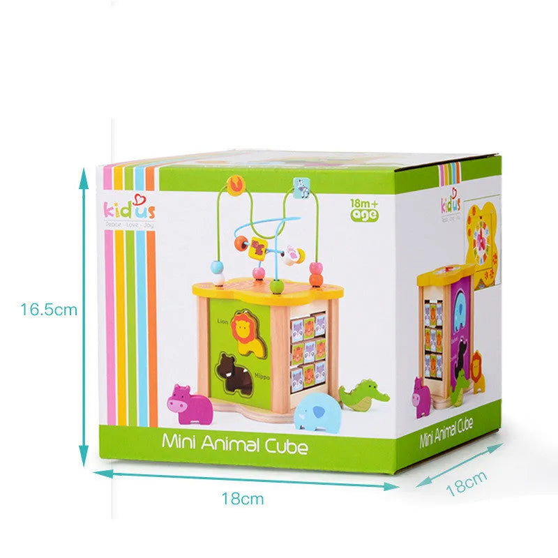 Green flower-shaped animal round beads educational toy for toddlers, splint construction, 18x18x16.5cm packing size