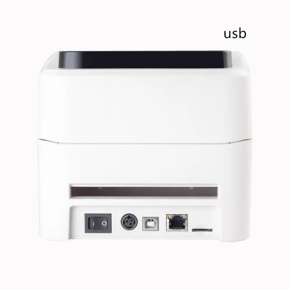 USB thermal barcode printer for clothing labels and express face sheets, 25.4-118mm print size, compact 215x178x155mm body