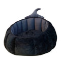 Halloween pumpkin design plush cat bed for cats and small dogs in orange colour.