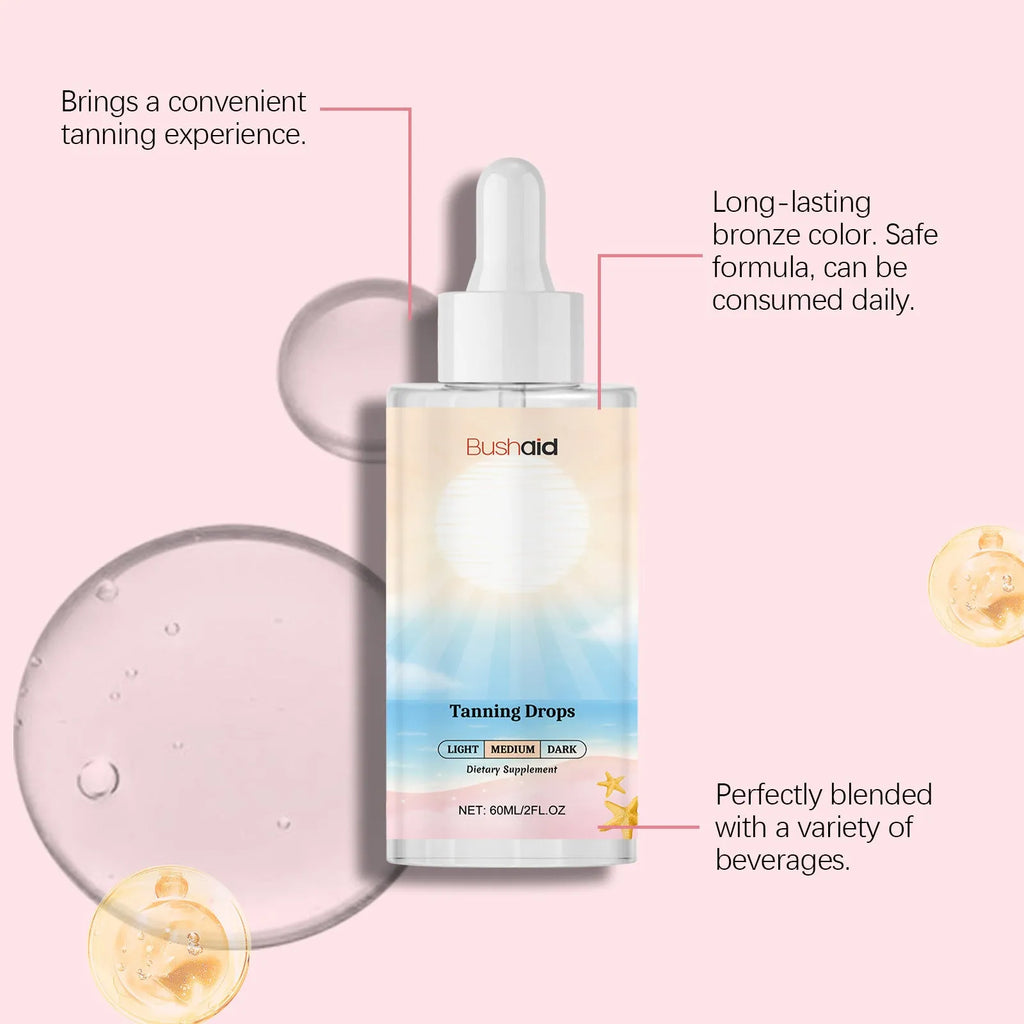 No Sunlight Tanning Drops 60ml bottle for body tanning without UV exposure