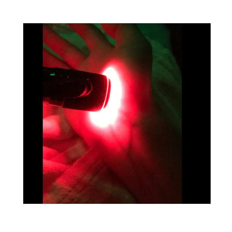 Black aluminium alloy Smart Vein Locator portable medical torch with red LEDs.
