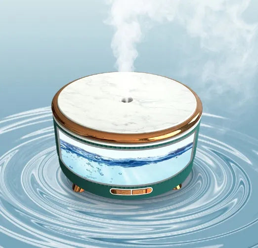 USB charging cycle bedroom humidifier in cylinder plastic shape with 500ml tank and quiet operation