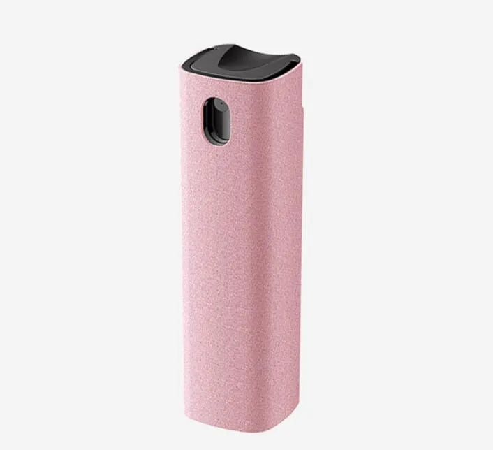 2 in 1 screen cleaner kit with microfiber cloth in pink and gray for phone and computer screens