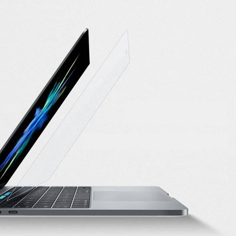 Lansheng matte anti-scratch screen protector for 13-inch MacBook Pro on a laptop.