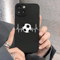 Pupil Black KT523 football printed TPU phone case back cover for iPhone