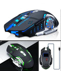 Black and white wireless computer mouse with six buttons and mute function for laptop use