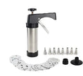 Stainless steel biscuit press cookie machine with 13 moulds and 8 nozzles in a gift box