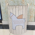 Cotton linen five-pointed star horse storage bucket laundry basket toy bin