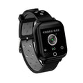 Black smart watch bracelet with integrated Bluetooth earbuds stored in charging cabinet
