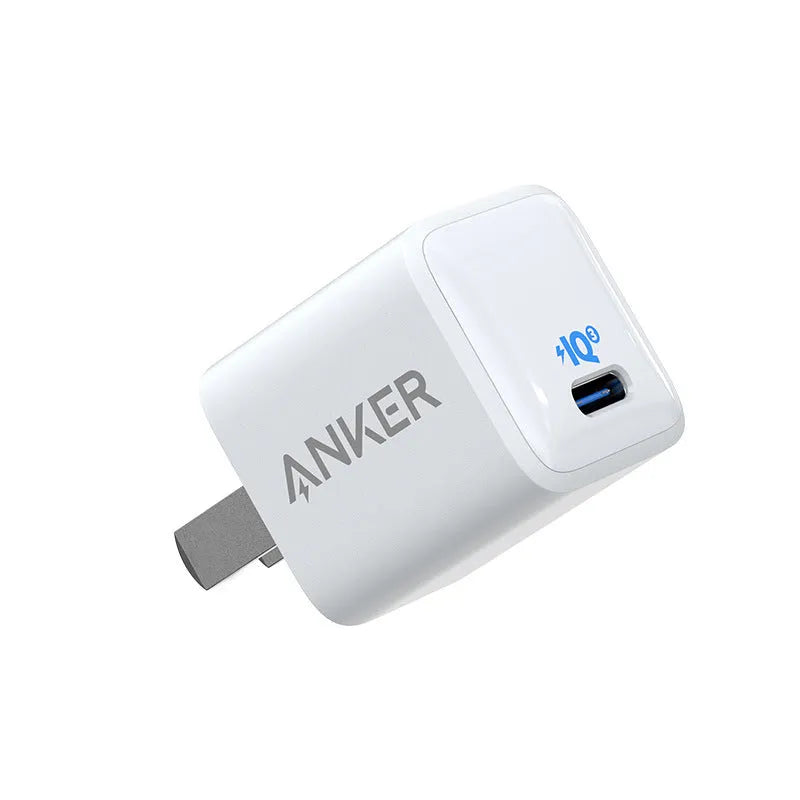 White 18W mobile phone travel charger with USB interface for portable device charging