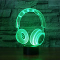 Stereo earphone illusion decorative table lamp with acrylic lampshade and LED light