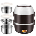 USB-powered multi-function lunch box showing 190mm insulated container with heating element