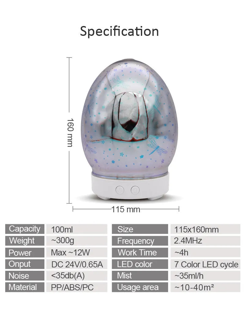 Ultrasonic air humidifier unit with touch control panel for rooms up to 40 square metres.