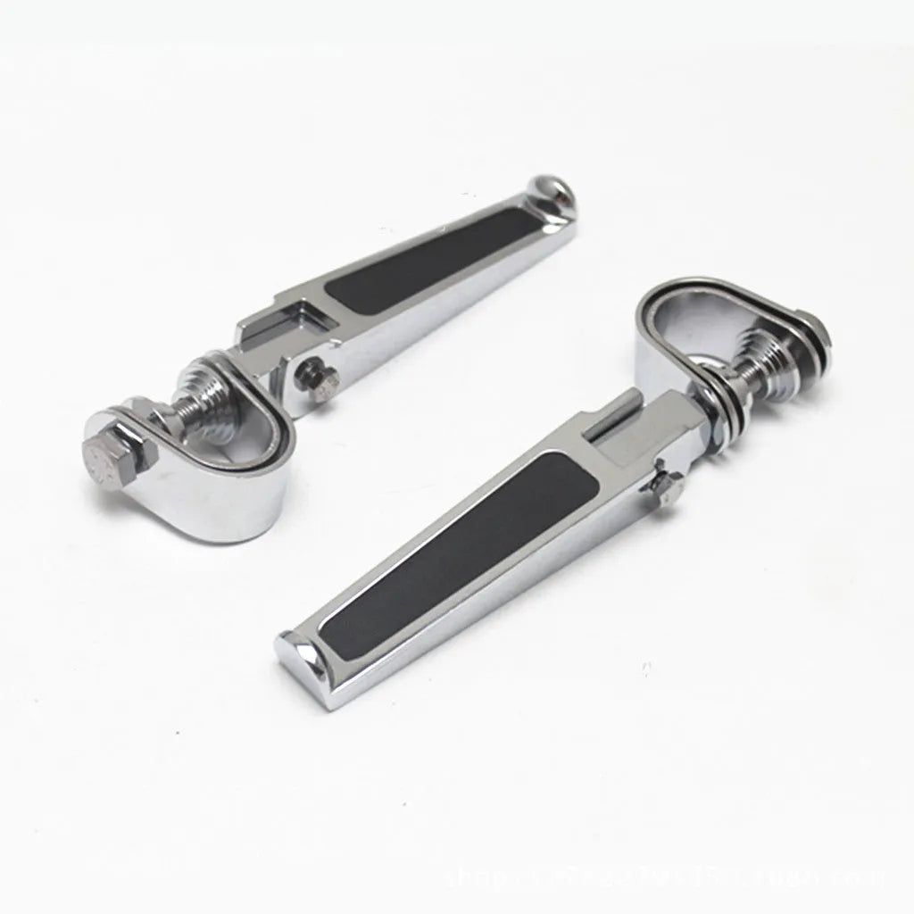 Pair of electroplated aluminium alloy car and motorcycle pedal levers with rubber inserts on C90GS model
