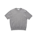 Fanio short-sleeved T-shirt with velvet texture on shoulders in black, grey, or off-white.