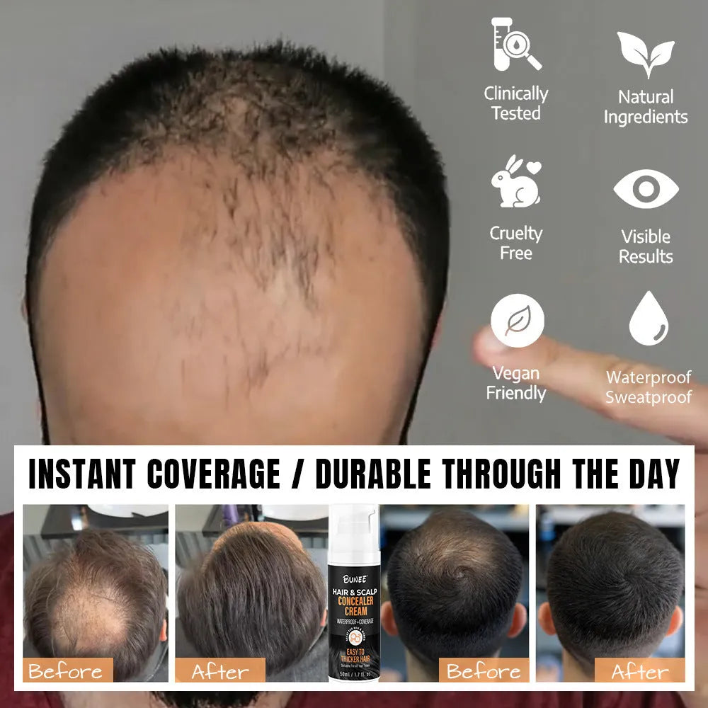 30 ml bottle of scalp concealer pomade for thinning hair with applicator.