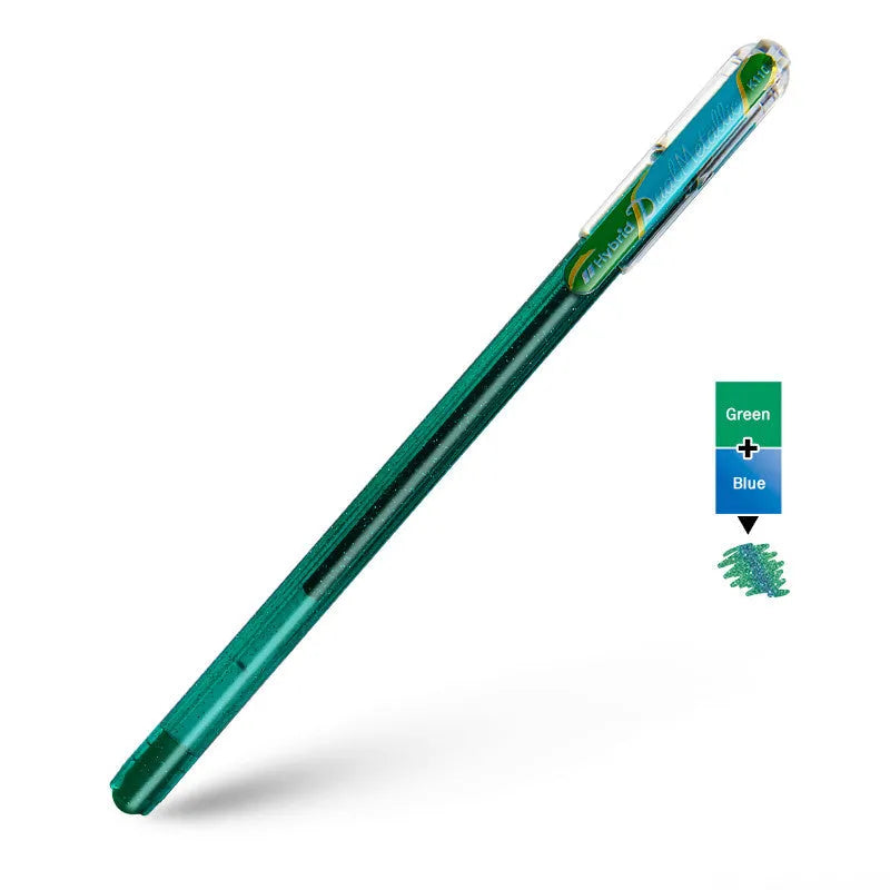 Flash K110 1.0mm gel pen with pearlescent glitter ink in eight colour options