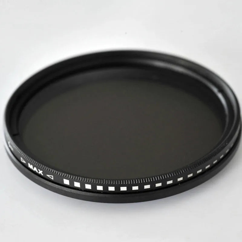Adjustable multi-diameter camera ND filter set with grayscale dimming mirror