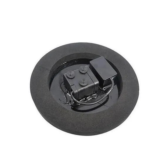 Black solar floating fountain pump with four spray nozzles for garden ponds and water features