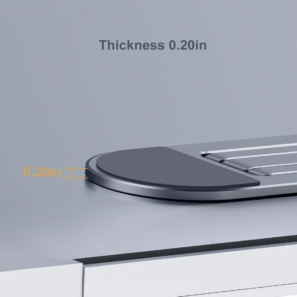 Aluminium alloy laptop stand 216x26mm with silicone pads in silver or dark grey