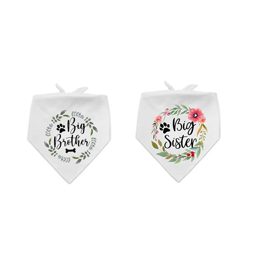 Wedding pet dog triangular binder scarf polyester letters pattern multicolour 42x42x62cm autumn casual style