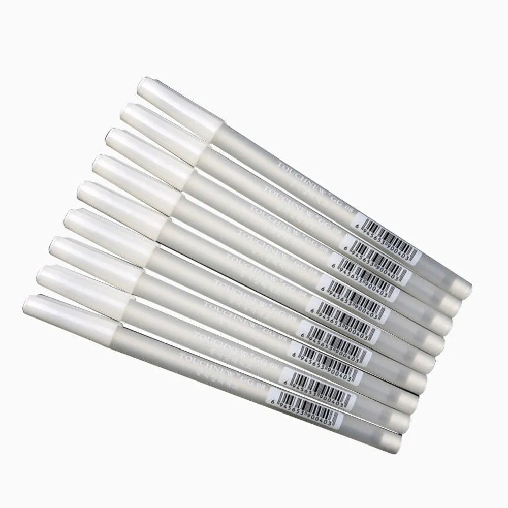 Touchnew hand-painted highlight pen with 0.8mm tip in gold silver white colours for artistic strokes