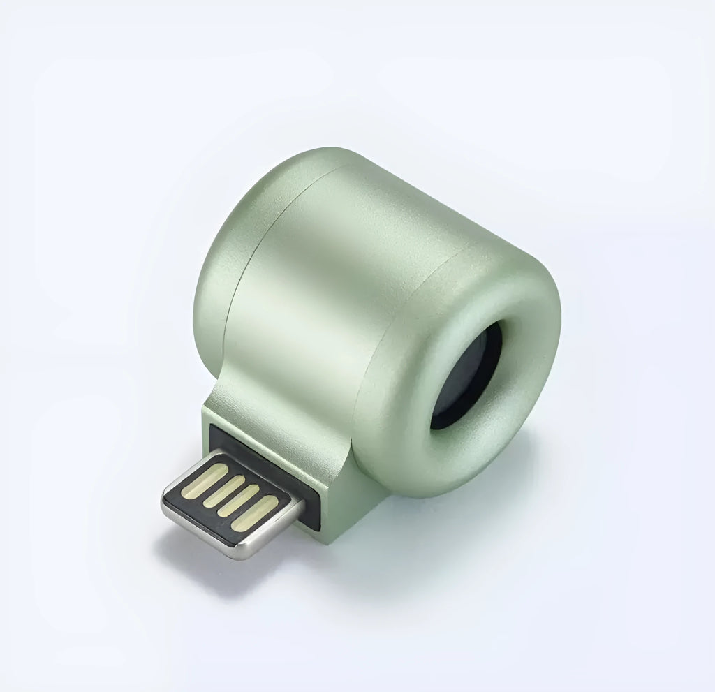 USB mini diffuser car air purifier in grey, peacock blue, military green, orange and lemon, portable solid fragrance diffuser.