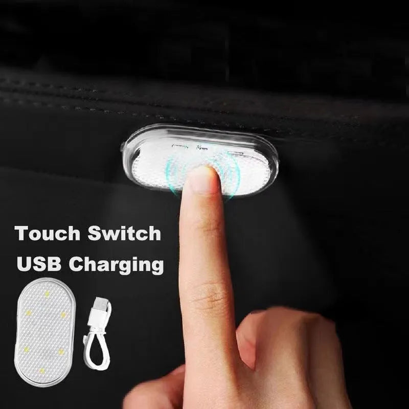 Touch-sensitive car interior LED reading lamp with four colour modes