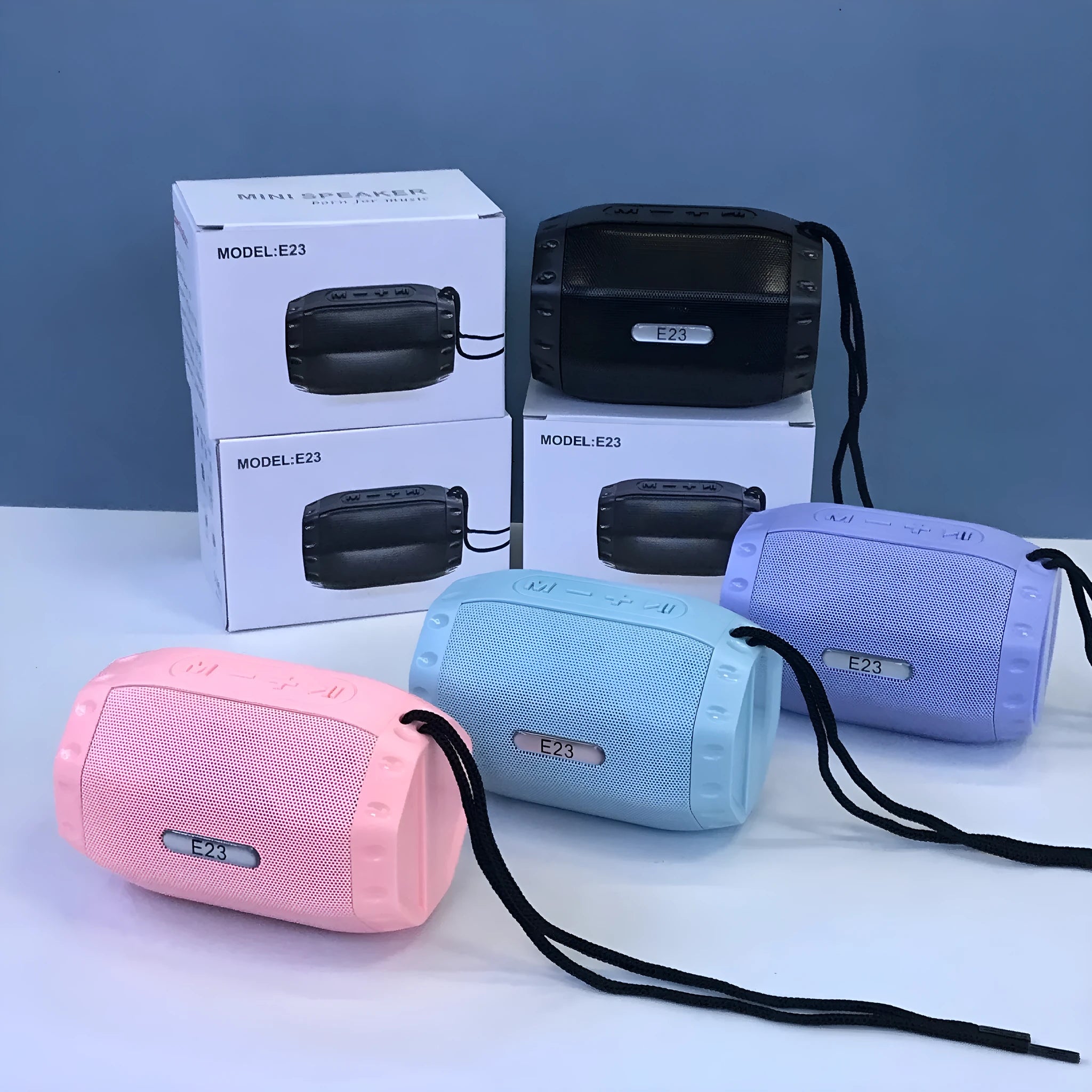 Small rectangular Bluetooth speaker with USB port in choice of four colours