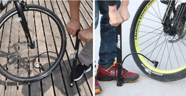 Black high pressure air cylinder for motorcycle and bicycle tyre inflation
