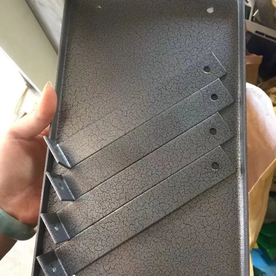 Black iron flip chip bracket accessory for portable electric planers, dimensions 285mm x 170mm x 180mm.