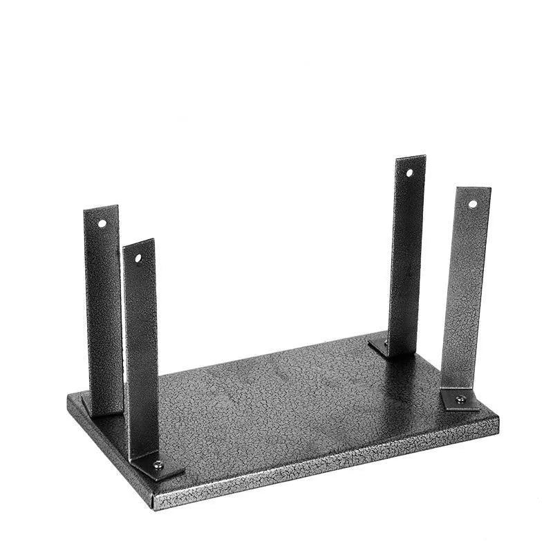 Black iron flip chip bracket accessory for portable electric planers, dimensions 285mm x 170mm x 180mm.