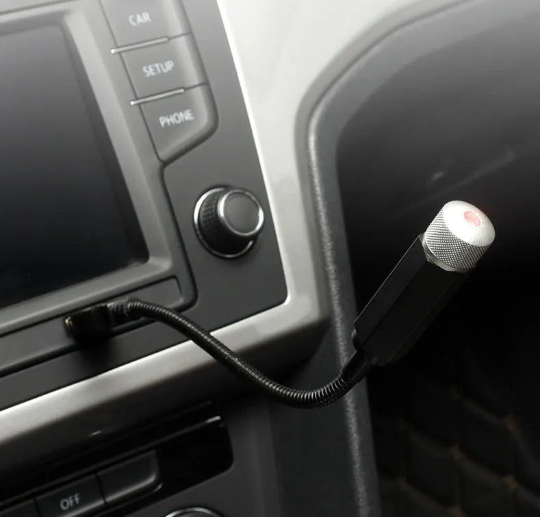 Purple LED star light for car roof with USB hose, designed for GM model vehicles.