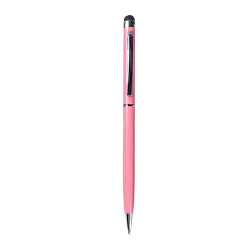 Rotating metal capacitive pen with 0.5mm tip for touch screens in seven colour options