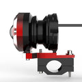 Red T6063 aluminium alloy motorcycle CNC auxiliary light accessory with Devil Eye design