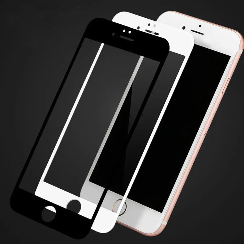Full screen sanding toughened PET screen protector for iPhone models XR XS Max 6 7 8 Plus black white